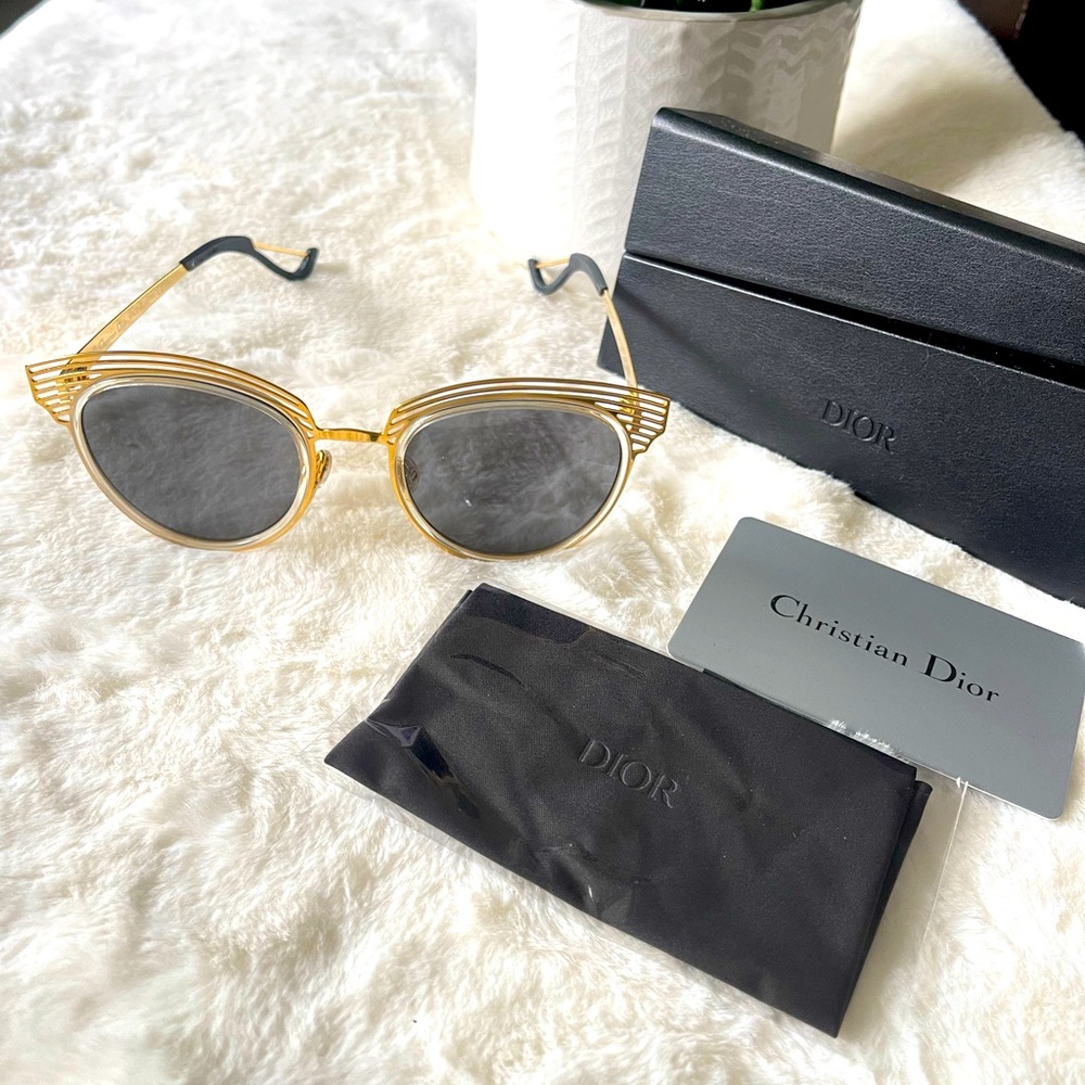 DIOR Rose Gold Enigme Cat-Eye Sunglasses
